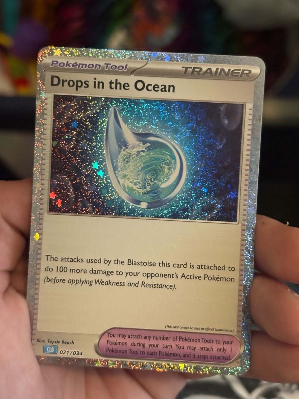 2023 Pokemon Drops in the Ocean Cosmo Holo Trainer Card CLB 021/034